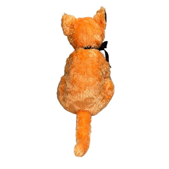Vintage Ty Beanie Buddy Scared E Cat Plush Stuffed Animal 11" Orange Halloween - Picture 5 of 9